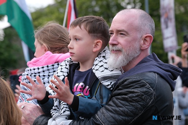 Pictured at the rally at Newry Town Hall. Photograph: Columba O'Hare/ Newry.ie 