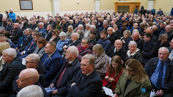 Pictured at the  50th Anniversary Memorial service for Kingsmills victims in Bessbrook Town Hall. Photograph: Columba O'Hare/ Newry.ie