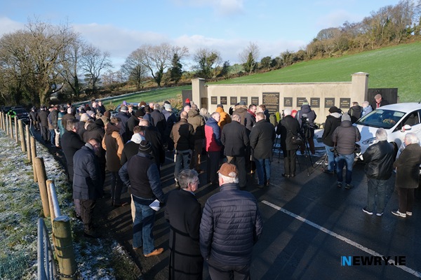 Pictured at a 50th Anniversary Commemoration Ceremony at the location of the Kingsmills Massacre. Photograph: Columba O'Hare/ Newry.ie