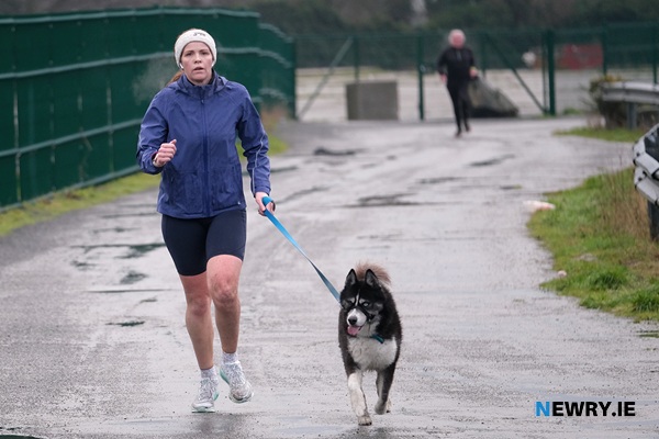 Claire Doran from Newry on her first Parkrun at the Albert Basin. Photograph: Columba O'Hare/ Newry.ie 