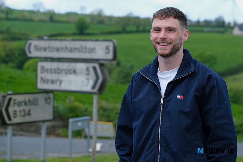 John Reavey in his home village of Whitecross. Photograph: Columba O'Hare/ Newry.ie 