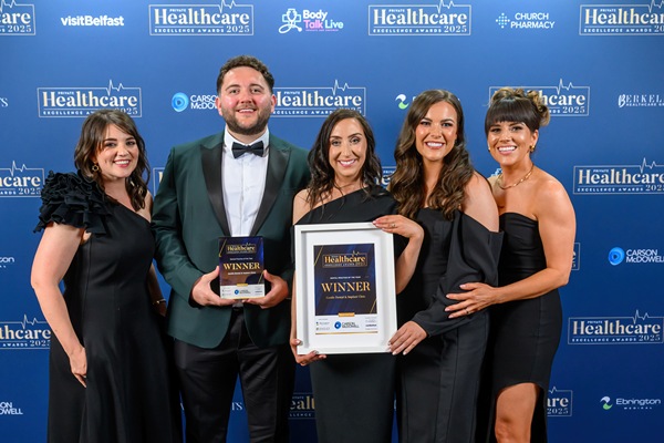 Dental Practice of the Year - Gentle Dental and Implant Clinic: The team from Gentle Dental & Implant Clinic with one of their two awards of the night.