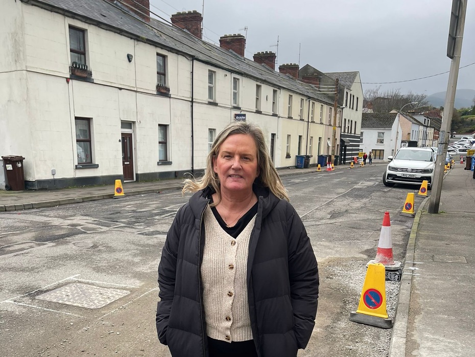 Cllr Geraldine Kearns on Erskine Street in Newry.