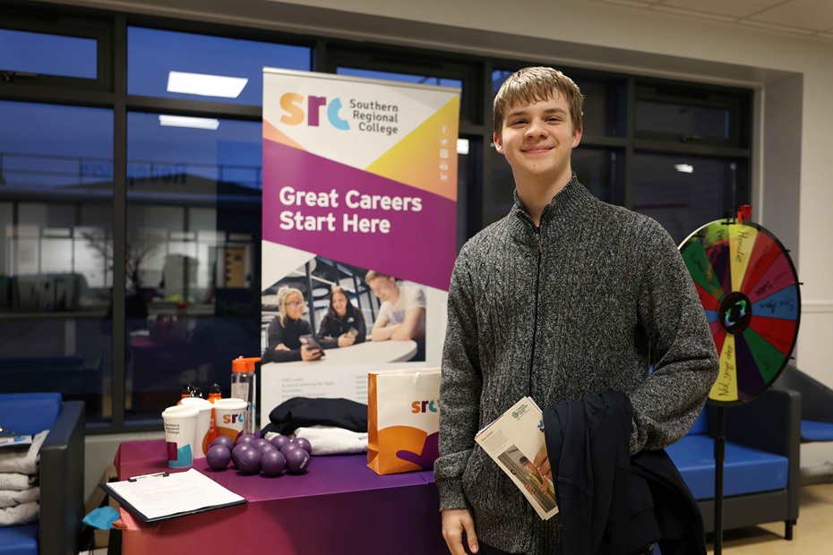 Sean McKeever from Abbey CBS who was interested in the carpentry apprenticeship.