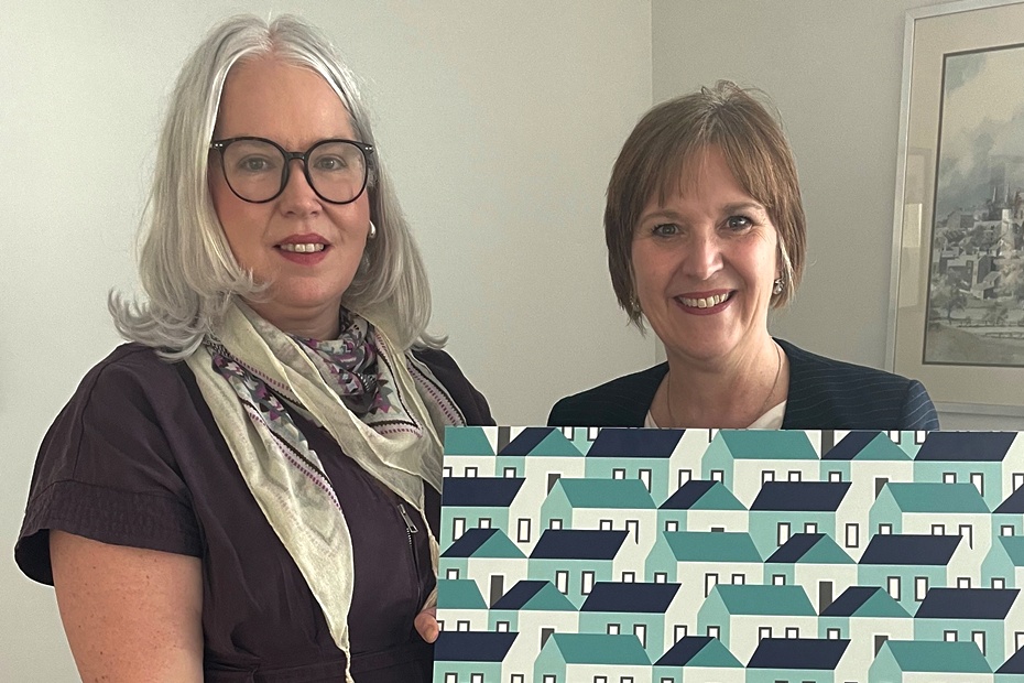 Housing Executive Chair Nicole Lappoin, (right) is joined by the organisation’s Assistant Director, Strategic Housing Authority, Ailbhe Hickey, at the launch of the new public consultation on changes to the House Sales Scheme. 