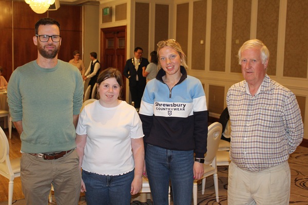 Enjoying the launch of Newry Show 2025: l to r: Michael Reynolds, Newry Show Dog Committee; Aimee Reynolds, Newry Show Dog Committee; Megan Halliday, Otter Green Riding Club and Will Glendenning, Otter Green Riding Club