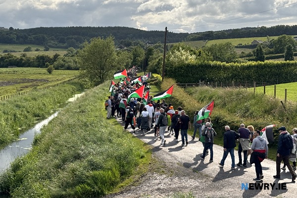 Marchers walk along the Canal Bank in Poyntzpass. Photograph: Columba O'Hare/ Newry.ie 