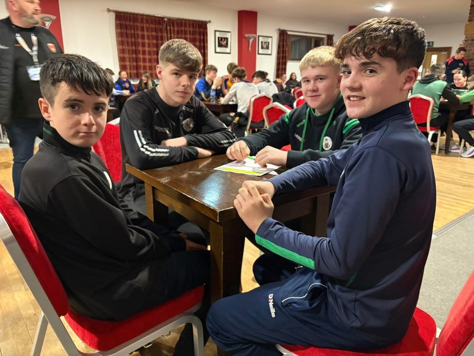 The St Killian's Scór na nÓg team includes Cathal McKeown, Ryan McGuinness, Michael McKeown and James McKeown