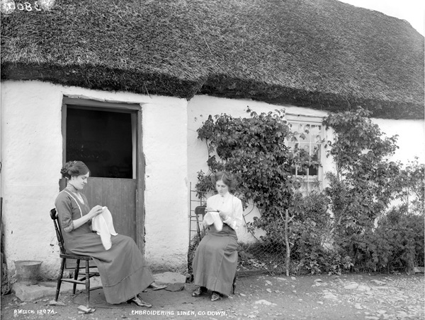 Home-workers ranged from the poorest labourers to tenant farmers’ wives who were described as ‘according to Irish ideas, very well off’.  Collection of National Museums NI.