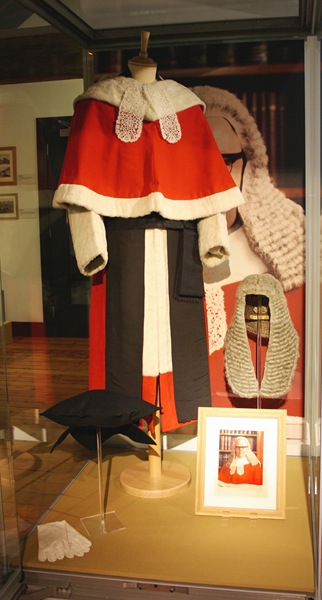 udicial robes, wig and black cap belonging to The Right Honourable Turlough O’Donnell Q.C. © Newry and Mourne Museum Collection