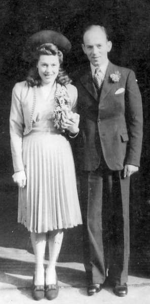 James Murphy wore his Burton suit at his wedding in 1947. (Collection of Newry & Mourne Museum)