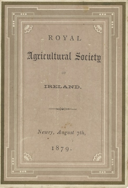 Booklet for the Royal Agricultural Society 1879. Interest in floriography flourished during the Victorian period as the interest in botany increased.  Newry and Mourne Museum Collection