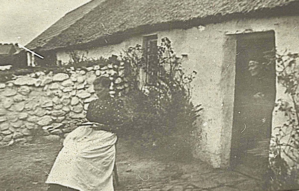 Flowering at Kilkeel. The workers mainly used 5-inch embroidery hoops. Collection<br>of Newry & Mourne Museum.
