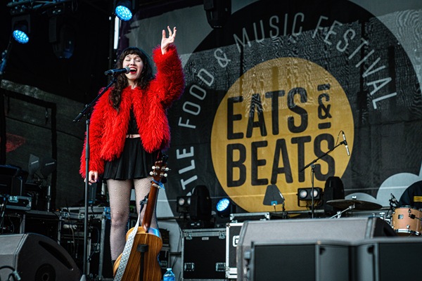 On stage at Eats and Beats