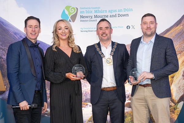 Commended for their fundraising efforts were the Organisation Development and Student Engagement teams at Southern Regional College.  Accepting the commendation on behalf of the College were Sarah Ryan (Organisational Development) and Jason Brennan (Student Engagement Manager).