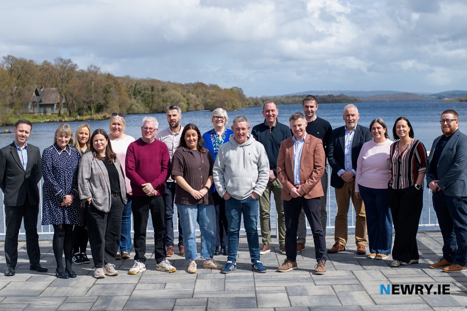 Ten community-based organisations from seven counties completed the NetWorx25 programme. Included from left: Paul Gibbons, International Fund for Ireland, Sarah Daly (Creative Spark) Karen Baird (West Bann Development), Jenny Marshall (Mid and East Antrim Agewell Partnership), Angela Mulholland (West Bann Development), Alan Potters (Fermanagh Fun Farm), Michael Mullin (NetWorx25 Programme Manager), Ciara Breen (Creative Spark), Martina McGarrell (Sligo Community Partnership), Les Graydon (Magheraveely CDA), Darren Richardson (Evolve NI), Donal Traynor (CEO, Community Finance Ireland), Ryan Hargy (Evolve NI), Sean Mc Gearty, (Consensus Research) Caroline Smyth (Magheraveely CDA), Srah Jane Waite (S3 Solutions), Alan Egan (International Fund for Ireland).