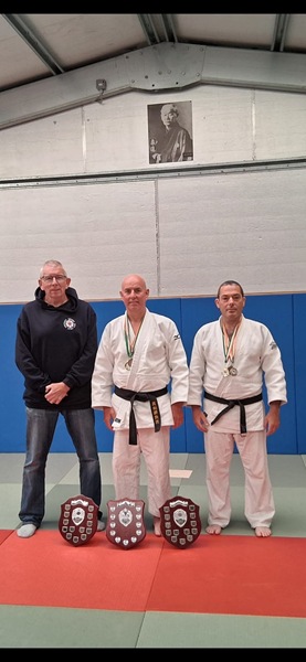 Coach Nigel O’Neil and his kata partner Damian O’Hare at the Irish Open Judo Kata Championships