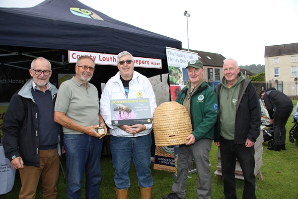 Co Louth Beekeepers Association  stand at Wildlife in the City - From left: Liam Dinsmore, Sean Campbell, John Thorp, Paul Boyle and Charles O’Brien.
