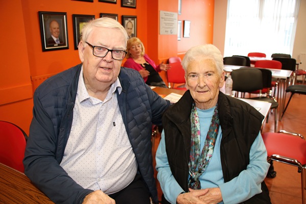 Paddy Duffy Chairperson of Newry Gateway Club with Patricia Powell.