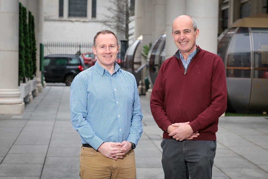 Anthony McVeigh, CEO of S&W Wholesale, Newry,  an employee owned business is pictured with Aidan O’ Neill, Board member and Advisor for EOI.