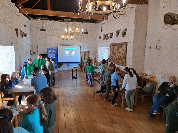 Taking part in the interactive workshop at Newry Museum