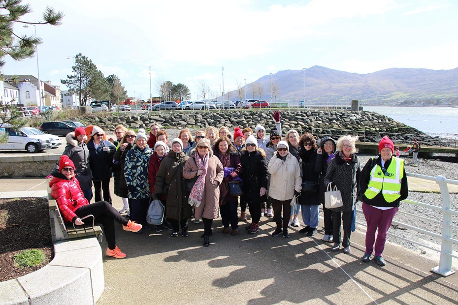 Members of Crossgar Ladies Walking Group joined Warrenpoint Women’s Group members to enjoy a stroll through Warrenpoint