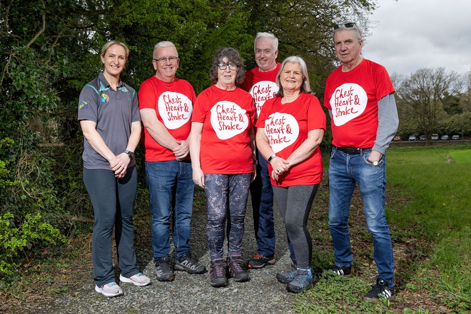 Newry, Mourne and Down District Council Exercise Referral Coordinator Paula Earley (left) with Pat McKay, Pat Douglas, Martin Bradley, Noreen Withers and Joe Kearney who have shared their personal health journeys. Missing from photo is Brian McCartan.
