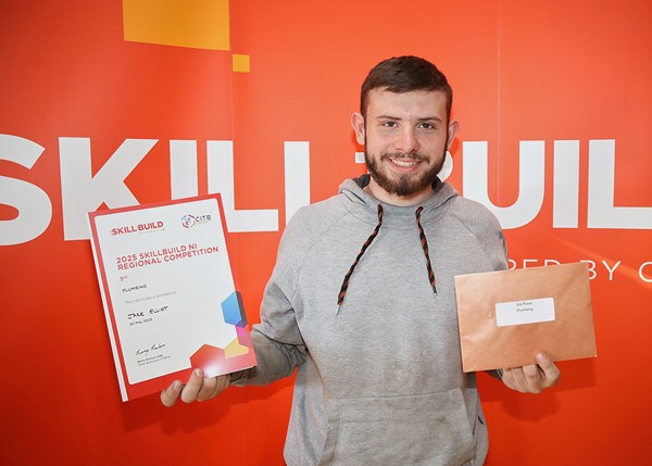 Banbridge apprentice Jake Elliott took 3rd place in the NI regional qualifiers of SkillBuild.  Jake is a Domestic Plumbing & Heating Level 2 Apprentice at SRC’s Greenbank, Newry Campus.