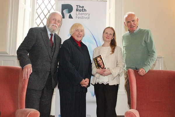 Rowan Hand, Margot Groves, Dublin author Martina Devlin, Uel Wright in Drumballyroney Church at Rath Literary Festival.