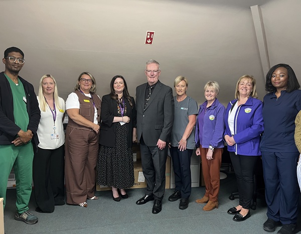 Health Minister Mike Nesbitt with staff from the Mullaghbawn GP Practice