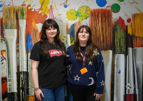 Current SRC Creative Arts and Digital Technologies Traineeship students Anna-Grace and Teagan Cousins.