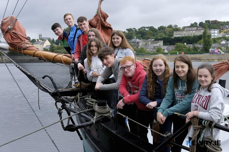 A group of young people on a four day trip of a lifetime from the SeaPort of Newry on board Brian Boru back in 2018. A fixed bridge will end this forever. Photograph: Columba O'Hare/ Newry.ie 