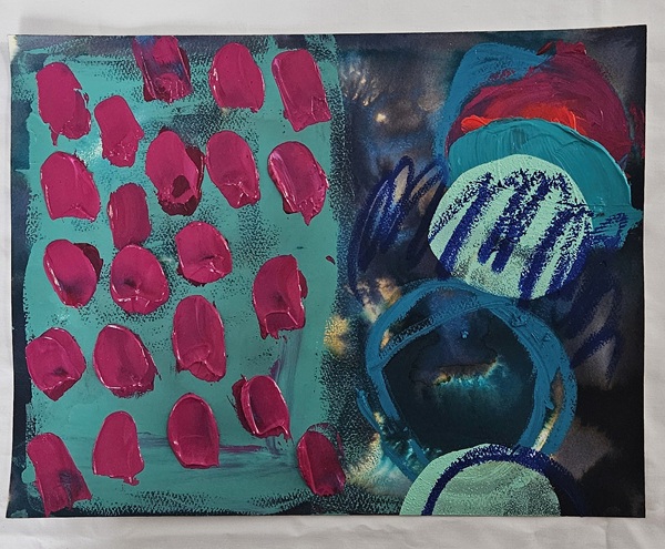 Anna Marie Savage_Uisce Salach 2 (series) Ink, Acrylic and Oil Bar on Saunders Watercolour Paper 31cm x 41cm 2025
