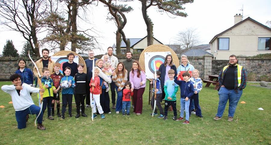 Families who attended the Family Fun Day at An Cuan to mark the end of the Multiply Programme.