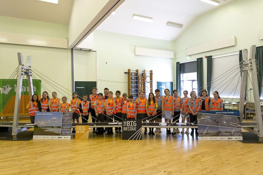 Pupils from St. Dallan’s and Dromore Road Primary School in Warrenpoint, and Scoil Naomh Lorcan and Scoil Naomh Bríd in Omeath