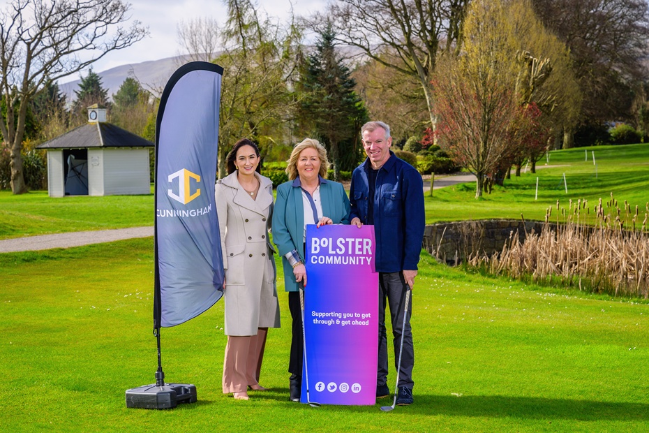 Bolster Community CEO Jacinta Linden, Cunningham Marketing & PR Manager, Catherine Byrne and Newry BID Manager, Eamon Conolly pictured at the launch.