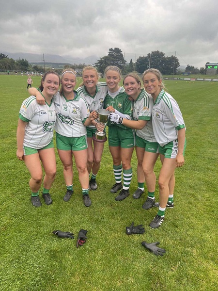 Caoimhe pictured with her teammates in her playing days for St Mary’s Burren GAA