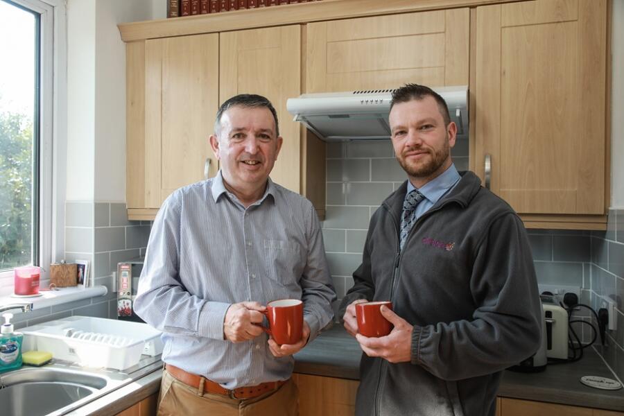 Choice Tenant, Daniel Robertson pictured with Thomas Rice - Building Surveyor.