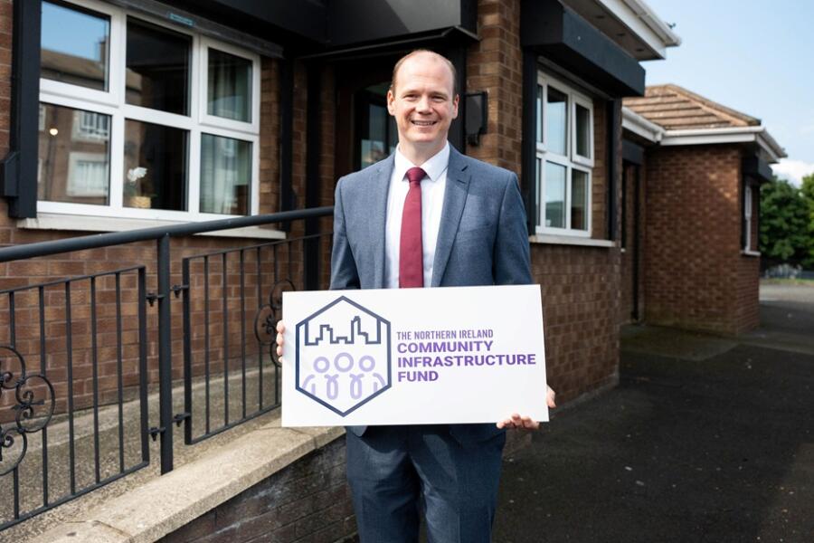 Minister Lyons is pictured at the launch of the Northern Ireland Community Infrastructure Fund