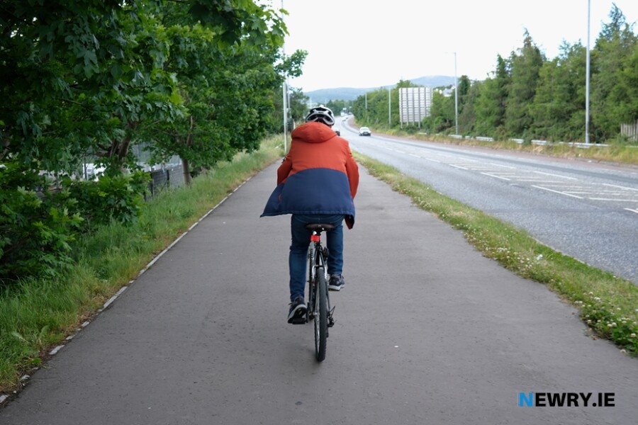 An active travel path close to McCann's Corner/ Fiveways in Newry. Photograph: Columba O'Hare/ Newry.ie 