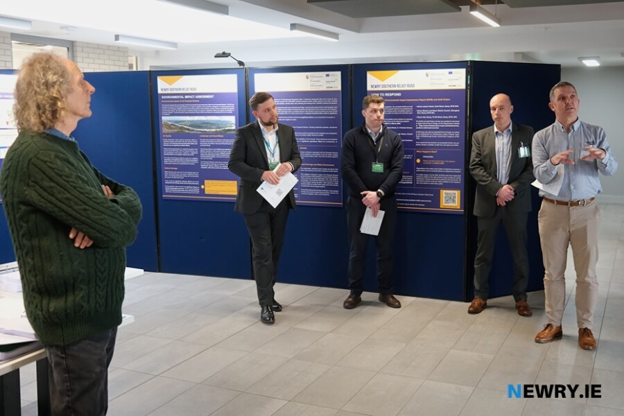 Sid Stevenson from the Department for Infrastructure speaking at the Southern Relief Road Public Information Day. Photograph: Columba O'Hare/ Newry.ie 