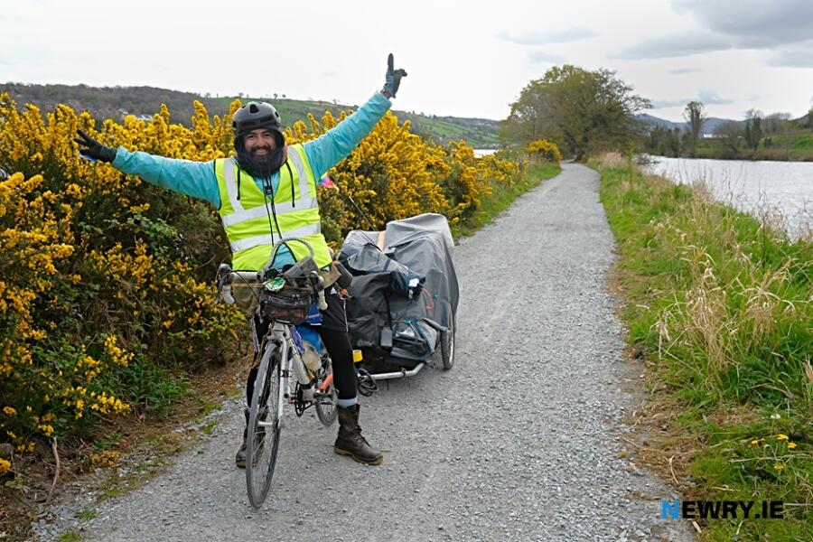 Jonathan Ramos on the Carlingford Lough Greenway, Newry. Photograph: Columba O'Hare/ Newry.ie 