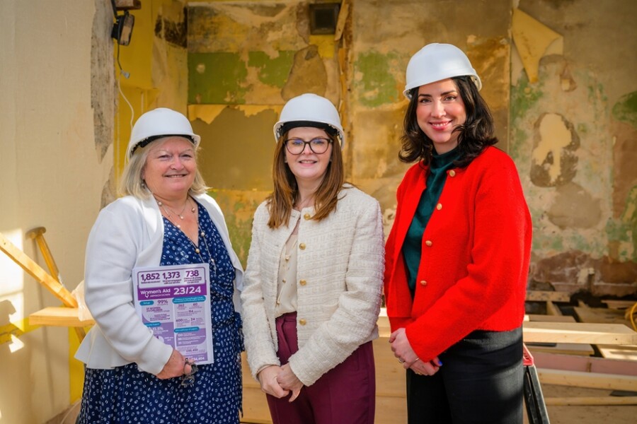 Pictured during the visit to the Newry facility were from left: Eileen Murphy, CEO, WAAD, Economy Minister Archibald, and Niamh O’Maolain, Chair, WAAD Board.