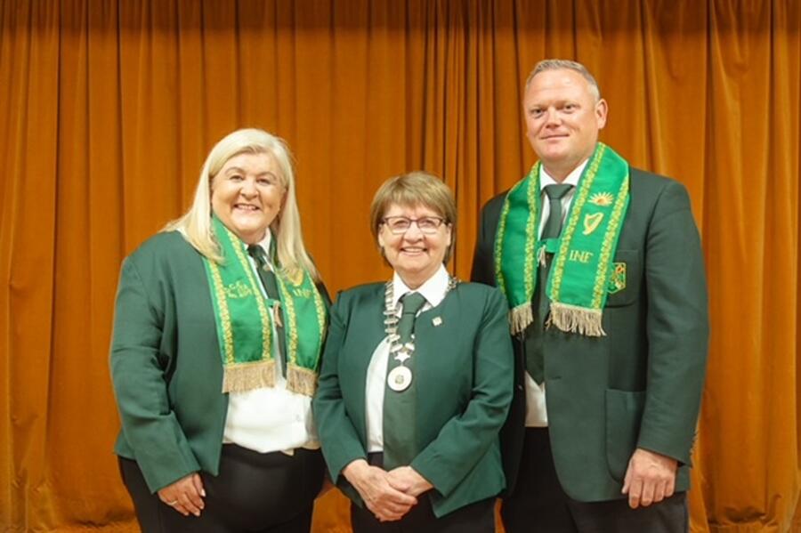 Sr Joan McAteer with branch Chief Rangers Sr Karen McKevitt and Br Brendan McAteer
