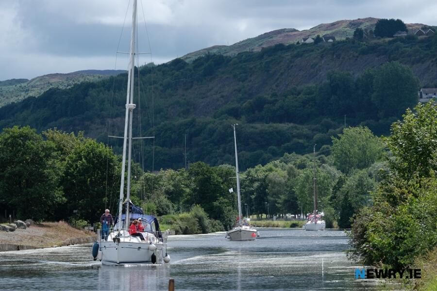None of these boats pictured could access Newry if the fixed bridge is built over Newry Ship Canal. Photograph: Columba O'Hare/ Newry.ie 