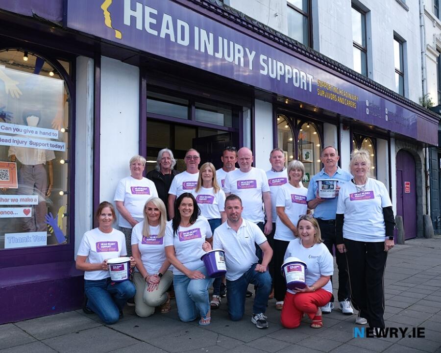 The Head Injury Support Camino Fundraising team. Photograph: Columba O'Hare/ Newry.ie 