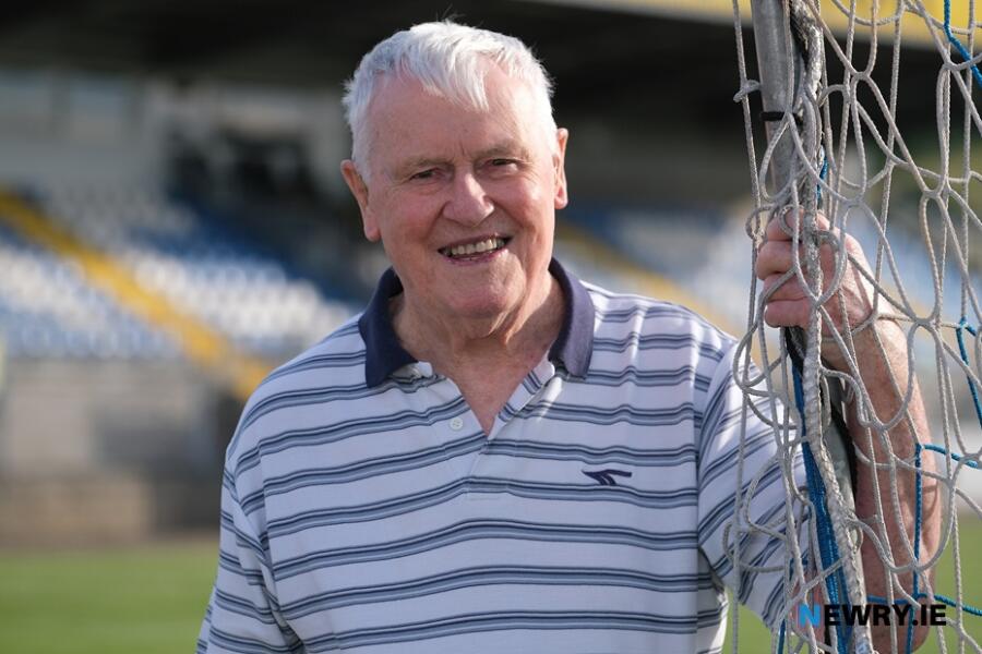 Newry footballing legend Peter McParland who has passed away aged 91. Photograph: Columba O'Hare/ Newry.ie 