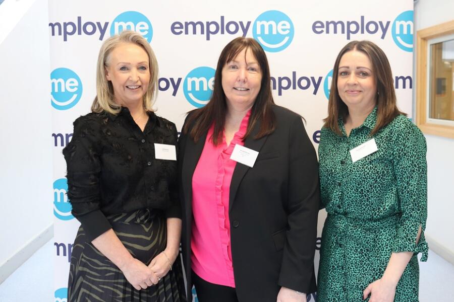 Programme managers from representative Employ Me partners.Pictured from left:  Jude Keenan, Clanrye Group Employ Me Project Manager; Sinead Mc Kinley, SRC Employ Me Programme Manager and Mairead Hearty, Women’s Aid Support Services Manager.