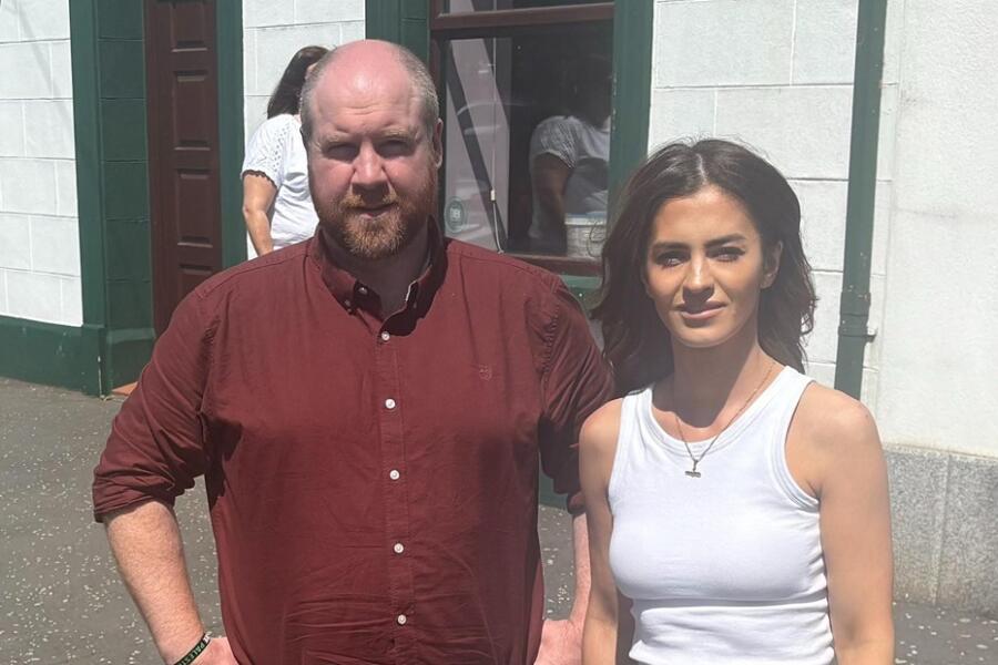 Cllr Martin Hearty and Aoife Finnegan MLA.