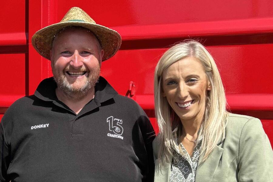 Carla Lockhart MP with Gareth Gault from Grassmen